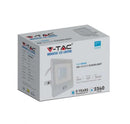 30W(2340Lm) LED Spotlight V-TAC SAMSUNG with PIR sensor, warranty 5 years, IP65, white, cold white light 6500K