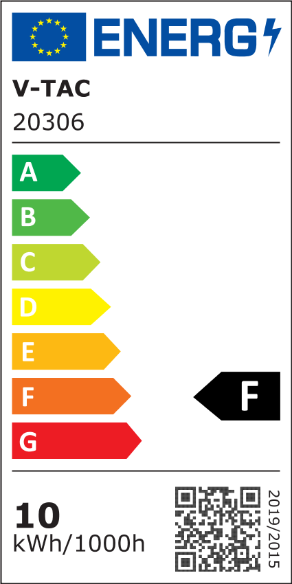 10W(735Lm) LED V-TAC SAMSUNG-strålkastare, 5 års garanti, IP65, svart, kallvit 6500K