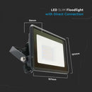 20W(1510Lm) LED V-TAC SAMSUNG spotlight, warranty 5 years, IP65, black, cold white light 6500K