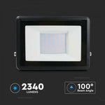 30W (2340Lm) LED V-TAC SAMSUNG-strålkastare, 5 års garanti, IP65, svart, kallvit 6500K