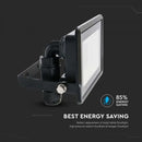 30W(2340Lm) LED V-TAC SAMSUNG floodlight, warranty 5 years, IP65, black, cold white light 6500K