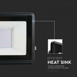 30W (2340Lm) LED V-TAC SAMSUNG-strålkastare, 5 års garanti, IP65, svart, kallvit 6500K
