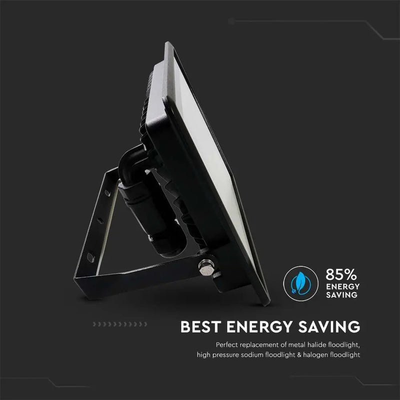 50W(4000Lm) светодиодный прожектор V-TAC, IP65, гарантия 5 лет, черный корпус, холодный белый 6500K