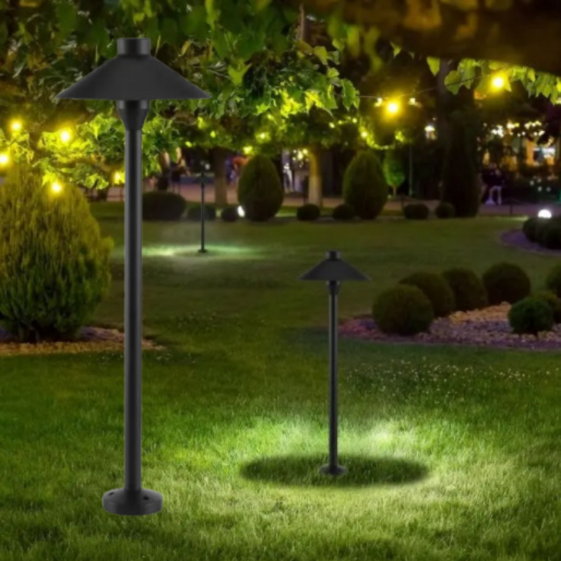7W(420Lm) LED gaismeklis, montējams zemē, V-TAC SAMSUNG, IP65, melns, silti balta gaisma 3000K