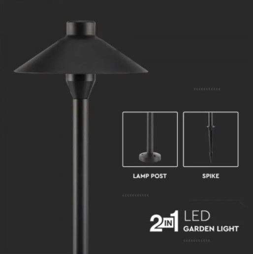 7W(420Lm) LED light, ground mounted, V-TAC SAMSUNG, IP65, black, neutral white light 4000K