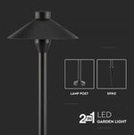 7W(420Lm) LED light, ground mounted, V-TAC SAMSUNG, IP65, black, warm white light 3000K