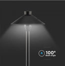 Светодиодный светильник 7W(420Lm), крепление к земле, V-TAC SAMSUNG, IP65, черный, теплый белый свет 3000K
