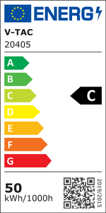 50W (6850Lm) LED-valgusti V-TAC SAMSUNG, IP65, 5-aastane garantii, must, jaheda valge 6500K