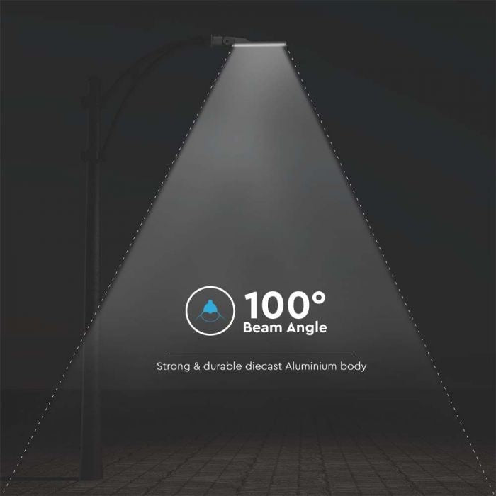 30W(3000Lm) LED street lamp with light sensor, V-TAC SAMSUNG, IP65, warranty 5 years, gray, neutral white light 4000K