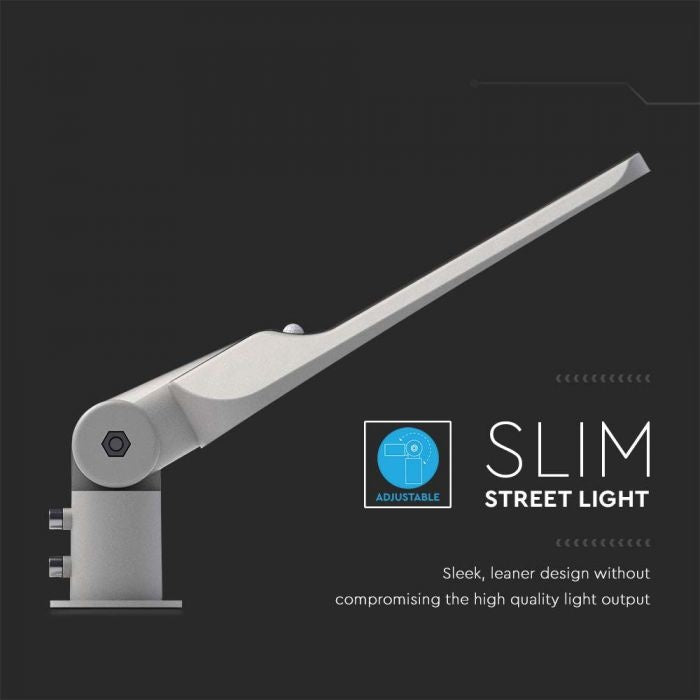 30W(3000Lm) LED ielu laterna ar gaismas sensoru, V-TAC SAMSUNG, IP65, garantija 5 gadi, pelēka, auksti balta gaisma 6500K