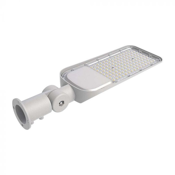 50W(5000Lm) LED street lamp with light sensor, V-TAC SAMSUNG, IP65, warranty 5 years, gray, neutral white light 4000K