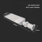 50W(5000Lm) LED ielu laterna ar gaismas sensoru, V-TAC SAMSUNG, IP65, garantija 5 gadi, pelēka, auksti balta gaisma 6500K