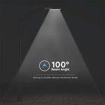 50W(5000Lm) LED ielu laterna ar gaismas sensoru, V-TAC SAMSUNG, IP65, garantija 5 gadi, pelēka, auksti balta gaisma 6500K