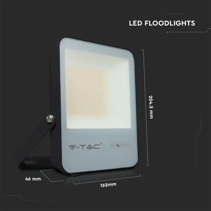 30W(4720Lm) LED-strålkastare V-TAC SAMSUNG, IP65, 5 års garanti, svart med grått glas, kallvit 6400K