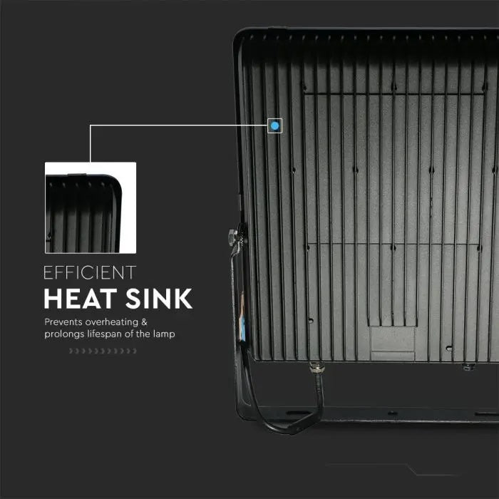 30W(4720Lm) LED Spotlight V-TAC SAMSUNG, IP65, warranty 5 years, black with gray glass, cold white light 6400K