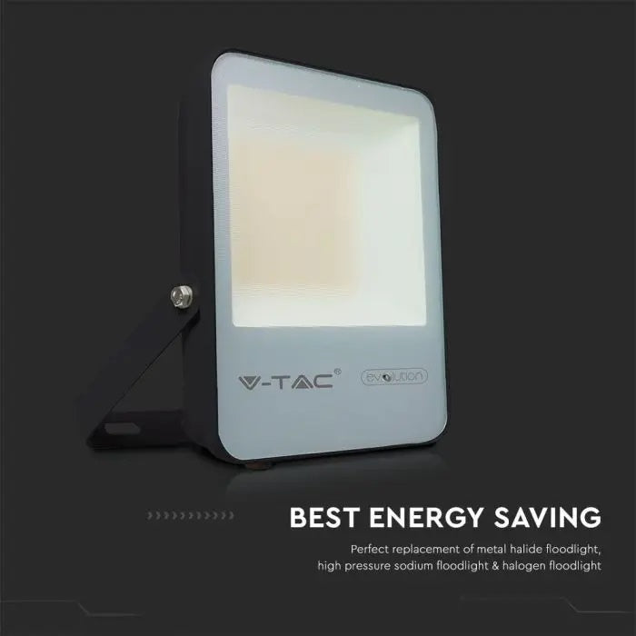 30W(4720Lm) LED Spotlight V-TAC SAMSUNG, IP65, warranty 5 years, black with gray glass, cold white light 6400K