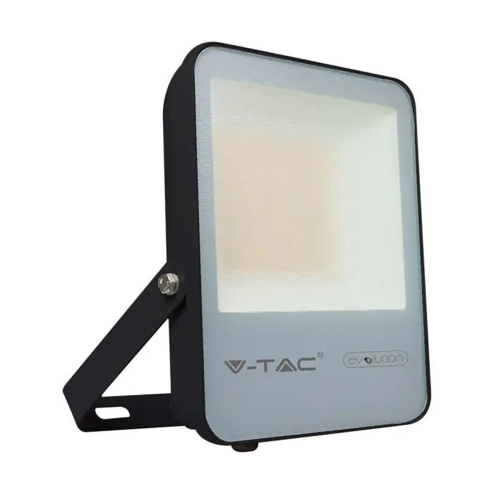 50W(7870Lm) LED Spotlight V-TAC SAMSUNG, IP65, warranty 5 years, black body with gray glass, cold white light 6400K