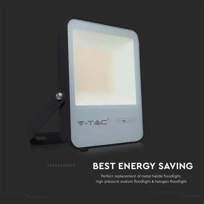 50W(7870Lm) LED-strålkastare V-TAC SAMSUNG, IP65, 5 års garanti, svart hölje med grått glas, kallvit 6400K
