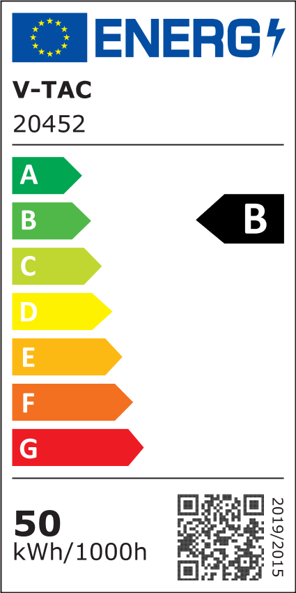 50W(7870Lm) LED-strålkastare V-TAC SAMSUNG, IP65, 5 års garanti, svart hölje med grått glas, kallvit 6400K
