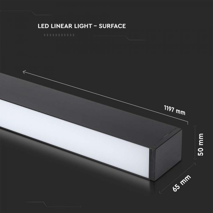 40W(3300Lm) LED linjär armatur, V-TAC SAMSUNG, IP20, 5 års garanti, varmvit 3000K
