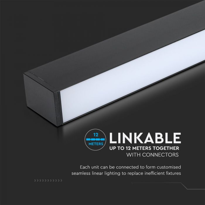 40W(3300Lm) LED linear light, V-TAC SAMSUNG, IP20, hanging, warranty 5 years, warm white light 3000K