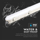 60W(7200Lm) 120Lm/W, 120cm LED Linear luminaire, IP65, V-TAC, without plug (cable connection), cold white light 6500K