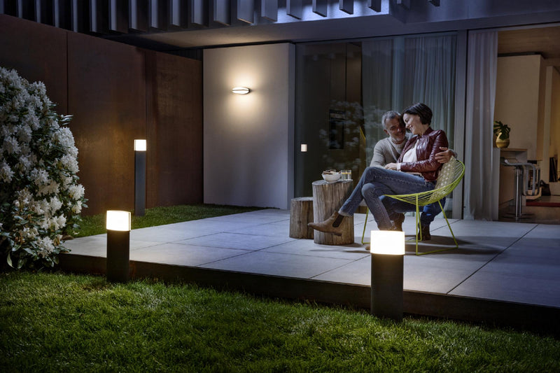 Фасадный светодиодный светильник LEDVANCE 12,5Вт(890Лм), 50 см, IP44, серый, гарантия 5 лет, теплый белый свет 3000К