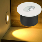 3W(270Lm) LED iebūvējams Kāpņu gaismeklis, apaļš, balts, V-TAC, IP20, silti balta gaisma 3000K