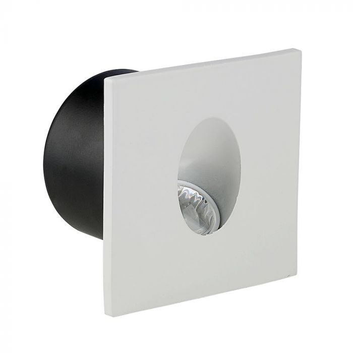 3W(270Lm) LED trepivalgusti, V-TAC, IP20, valge, kandiline, neutraalne valge 4000K
