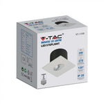 3W(270Lm) LED trepivalgusti, V-TAC, IP20, valge, kandiline, neutraalne valge 4000K