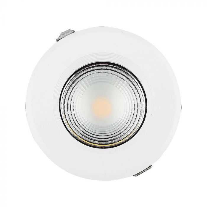 40W(4200Lm) LED COB reflektor infälld takarmatur, V-TAC, IP20, rund, vit, neutralvit ljus 4000K