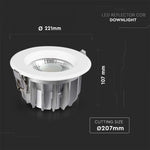 40W (4200Lm) LED COB reflektoriga lae sisseehitatud valgusti, V-TAC, IP20, ümmargune, valge, neutraalne valge valgus 4000K