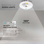 40W (4200Lm) LED COB reflektoriga lae sisseehitatud valgusti, V-TAC, IP20, ümmargune, valge, neutraalne valge valgus 4000K