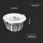 30W(3100Lm) LED COB reflector light, V-TAC SAMSUNG, warranty 5 years, IP20, neutral white light 4500K