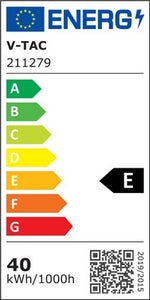 40W (4200Lm) LED COB reflektoriga lae sisseehitatud valgusti, V-TAC, IP20, ümmargune, valge, neutraalne valge valgus 4000K