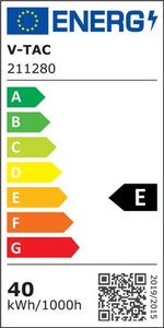 40W (4200Lm) LED COB reflektoriga lae sisseehitatud valgusti, V-TAC, IP20, ümmargune, valge, jaheda valge valgus 6500K