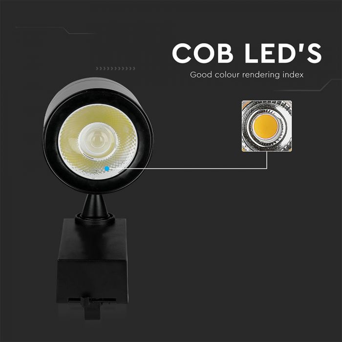 35W(3000Lm) LED track light, IP20, COB, V-tac, neutral white light 4000K