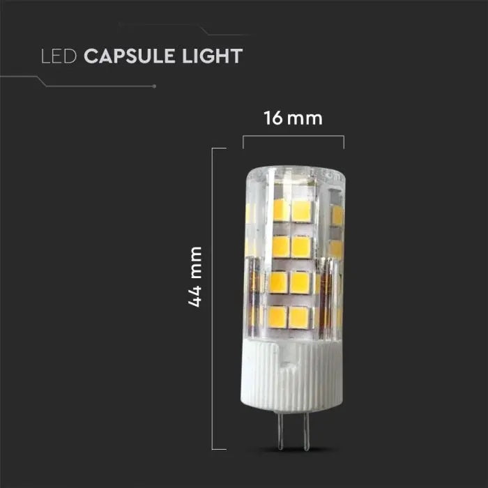 G4 3.2W(385Lm) LED Bulb V-TAC SAMSUNG, IP20, neutral white light 4000K