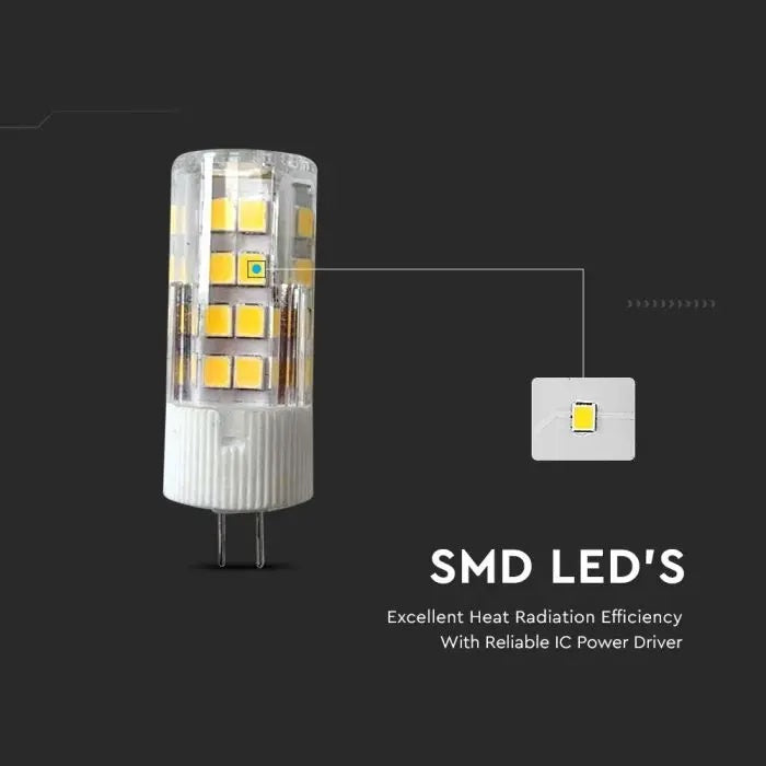 G4 3.2W(385Lm) LED лампа V-TAC SAMSUNG, IP20, DC:12V, нейтральный белый свет 4000K