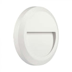 2W(80Lm) LED kāpņu gaismeklis, V-TAC, IP65, balts, apaļš, neitrāli balta gaisma 4000K