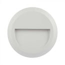 2W(80Lm) LED kāpņu gaismeklis, V-TAC, IP65, balts, apaļš, neitrāli balta gaisma 4000K