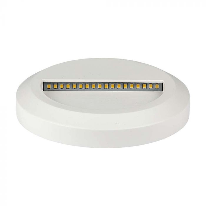 2W(80Lm) LED sisseehitatud trepikoda, ümmargune, valge, V-TAC, IP20, soe valge valgus 3000K