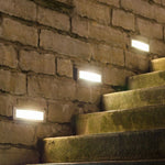 3W(110Lm) LED kāpņu gaismeklis, V-TAC, IP65, balts, kvadrāta, neitrāli balta gaisma 4000K