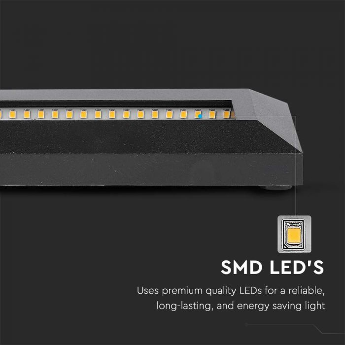 3W(110Lm) LED trepivalgusti, V-TAC, IP65, must, kandiline, neutraalne valge 4000K