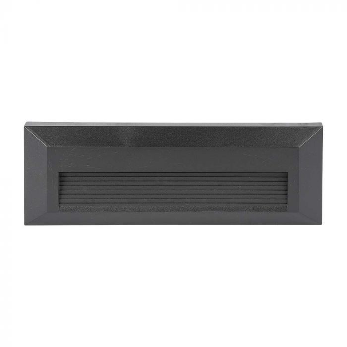 3W(110Lm) LED trepivalgusti, V-TAC, IP65, must, kandiline, neutraalne valge 4000K