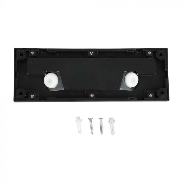 3W(110Lm) LED-trapphusarmatur, V-TAC, IP65, svart, fyrkantig, varmvitt ljus 3000K