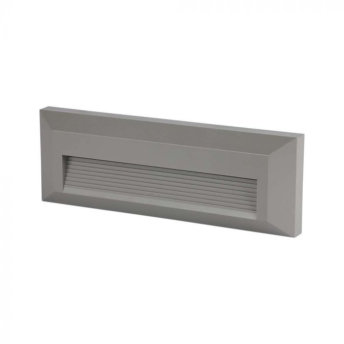 3W(110Lm) LED-trapphusarmatur, V-TAC, IP65, grå, fyrkantig, varmvitt ljus 3000K