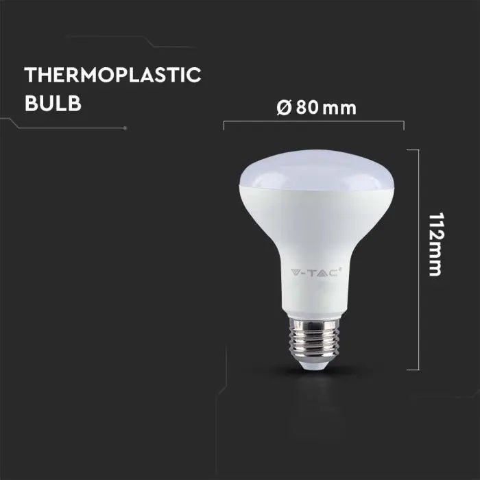 E27 11W(1055Lm) LED Spuldze V-TAC SAMSUNG, R80, IP20, silti balta gaisma 3000K