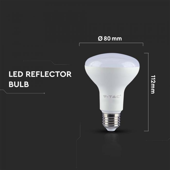 E27 11W(1055Lm) LED Bulb V-TAC SANSUNG, IP20, R80, neutral white light 4000K