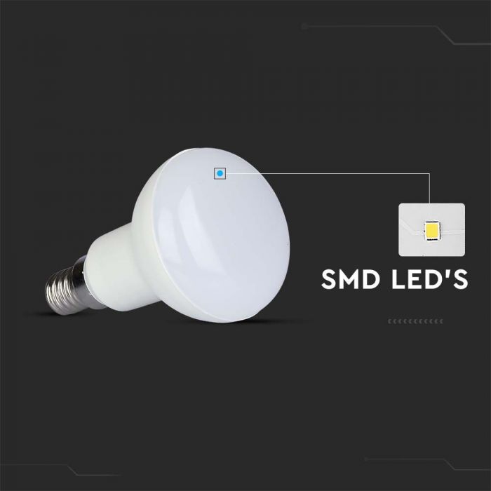 E14 4.8W (470Lm) LED-lambi, V-TAC SAMSUNG, 5-aastane garantii, R50, IP20, neutraalne valge 4000K
